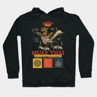 Vintage Muay Thai Tattoo Hatsadiling Hoodie